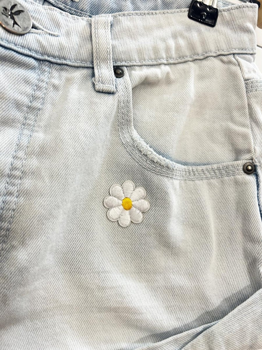 one teaspoon mid waist bandit twisted cuff denim shorts - good market thrift store