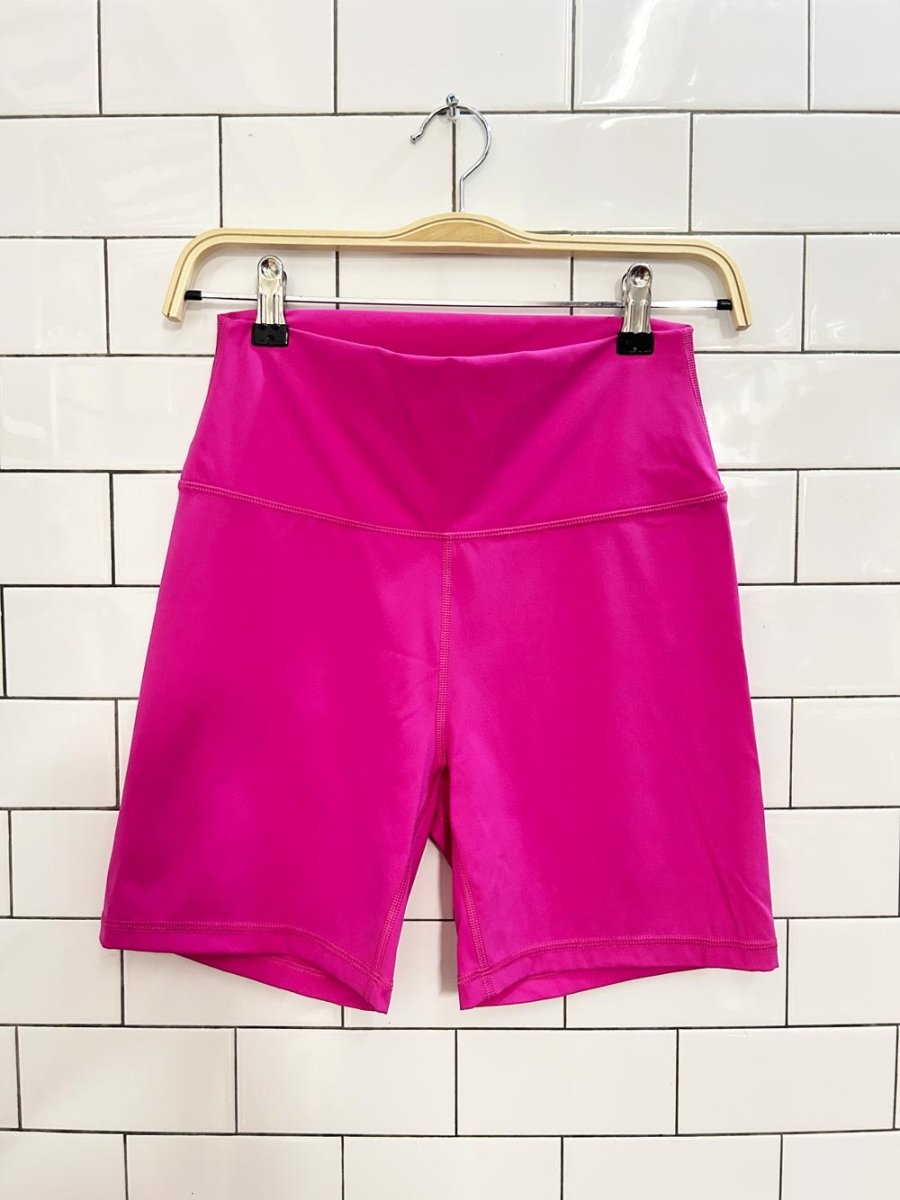 neon pink bike shorts - good market thrift store