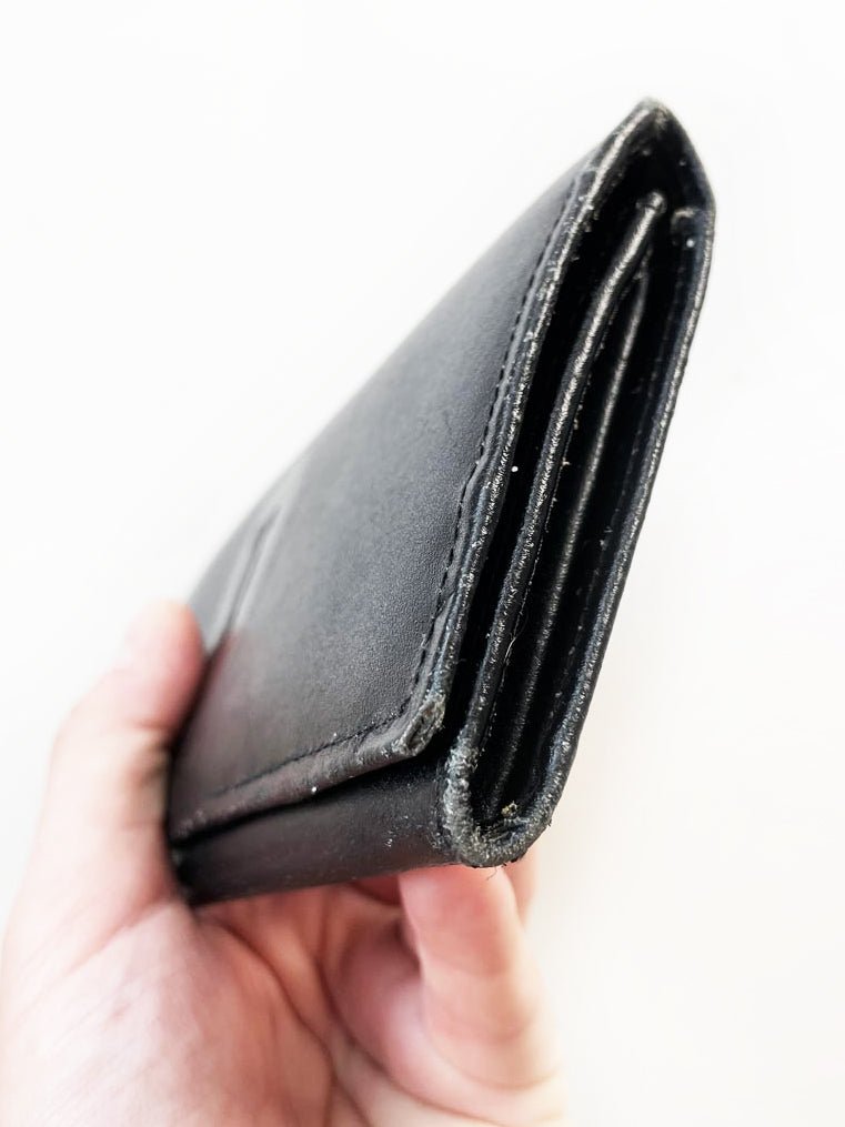 vintage cartier marcello leather bi - fold wallet - good market thrift store