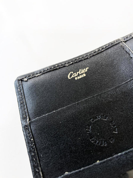 vintage cartier marcello leather bi - fold wallet - good market thrift store