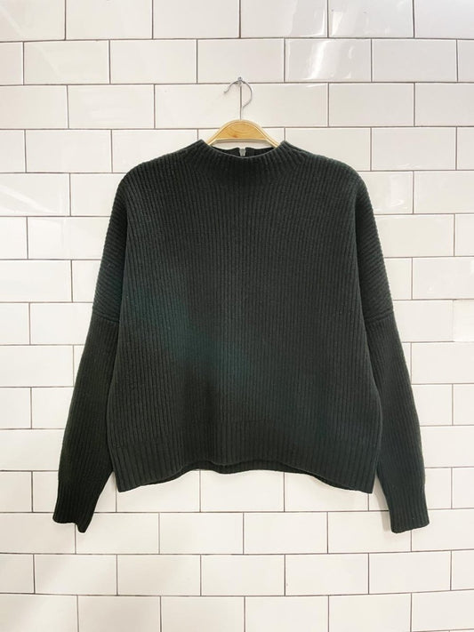 akris punto 2024 wool - cashmere ribbed sweater - good market thrift store