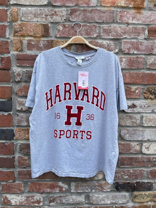 h&m flocked harvard sports tee
