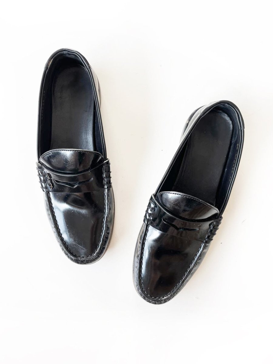 saint laurent YSL le loafer patent leather penny loafer | made in Italy - good market thrift store