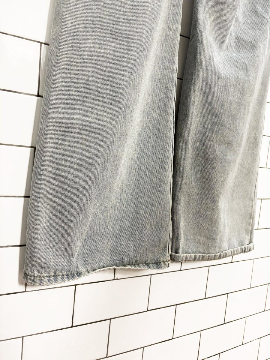 edikted y2k style ribbon pocket wide leg jeans - good market thrift store