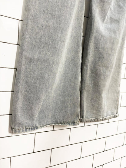 edikted y2k style ribbon pocket wide leg jeans - good market thrift store