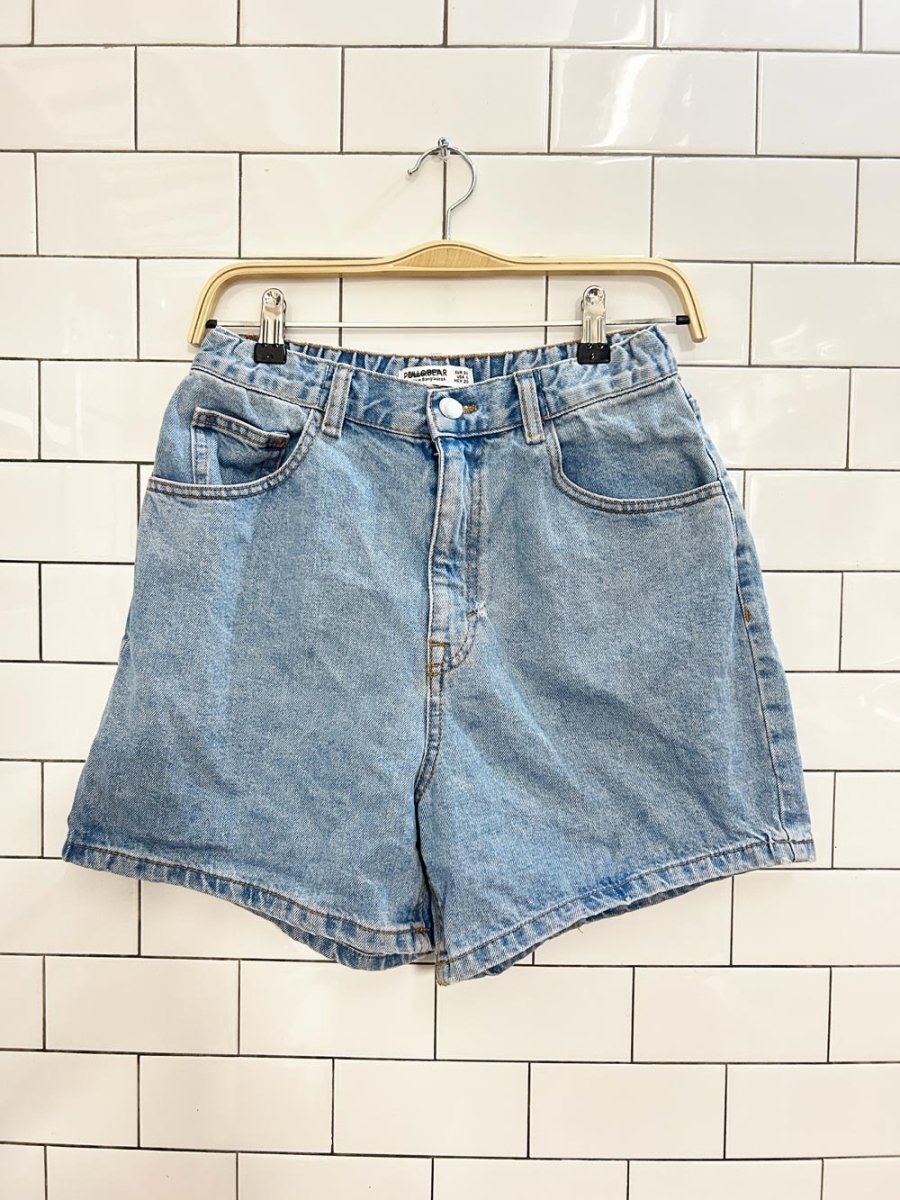 pull & bear high rise denim mom shorts - good market thrift store