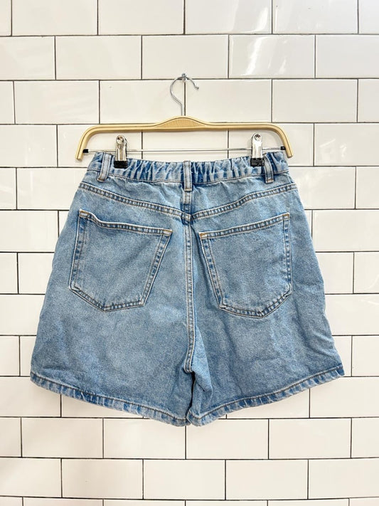 pull & bear high rise denim mom shorts - good market thrift store
