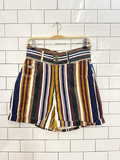 vintage 90s not guilty striped high rise shorts - good market thrift store