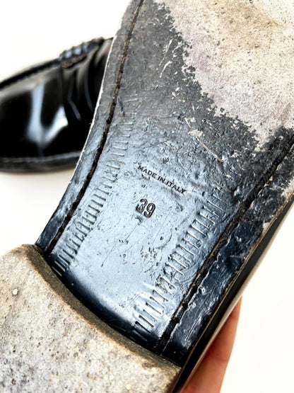 saint laurent YSL le loafer patent leather penny loafer | made in Italy - good market thrift store