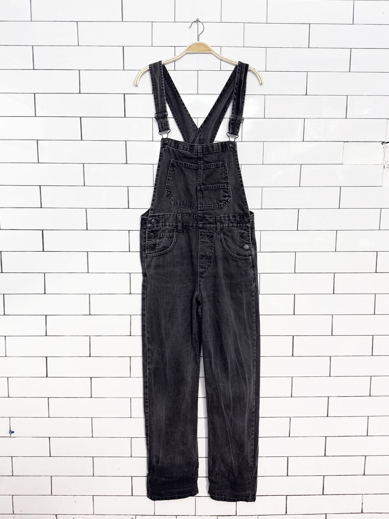 we the free faded denim overalls | free people