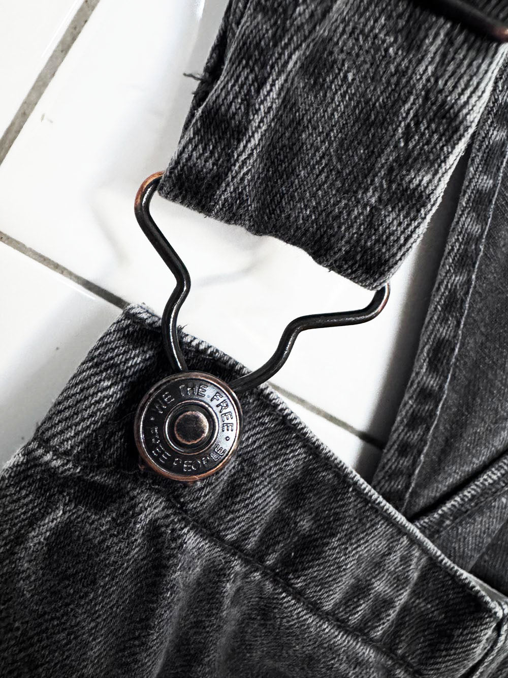 we the free faded denim overalls | free people