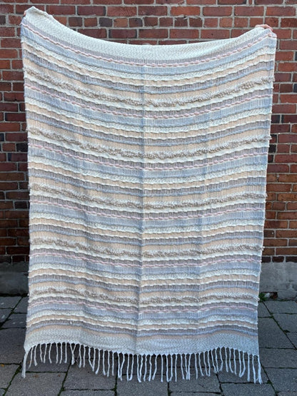 alex and zoe boho woven fringe edge throw blanket - good market thrift store