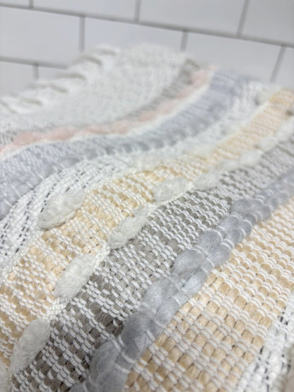 alex and zoe boho woven fringe edge throw blanket - good market thrift store