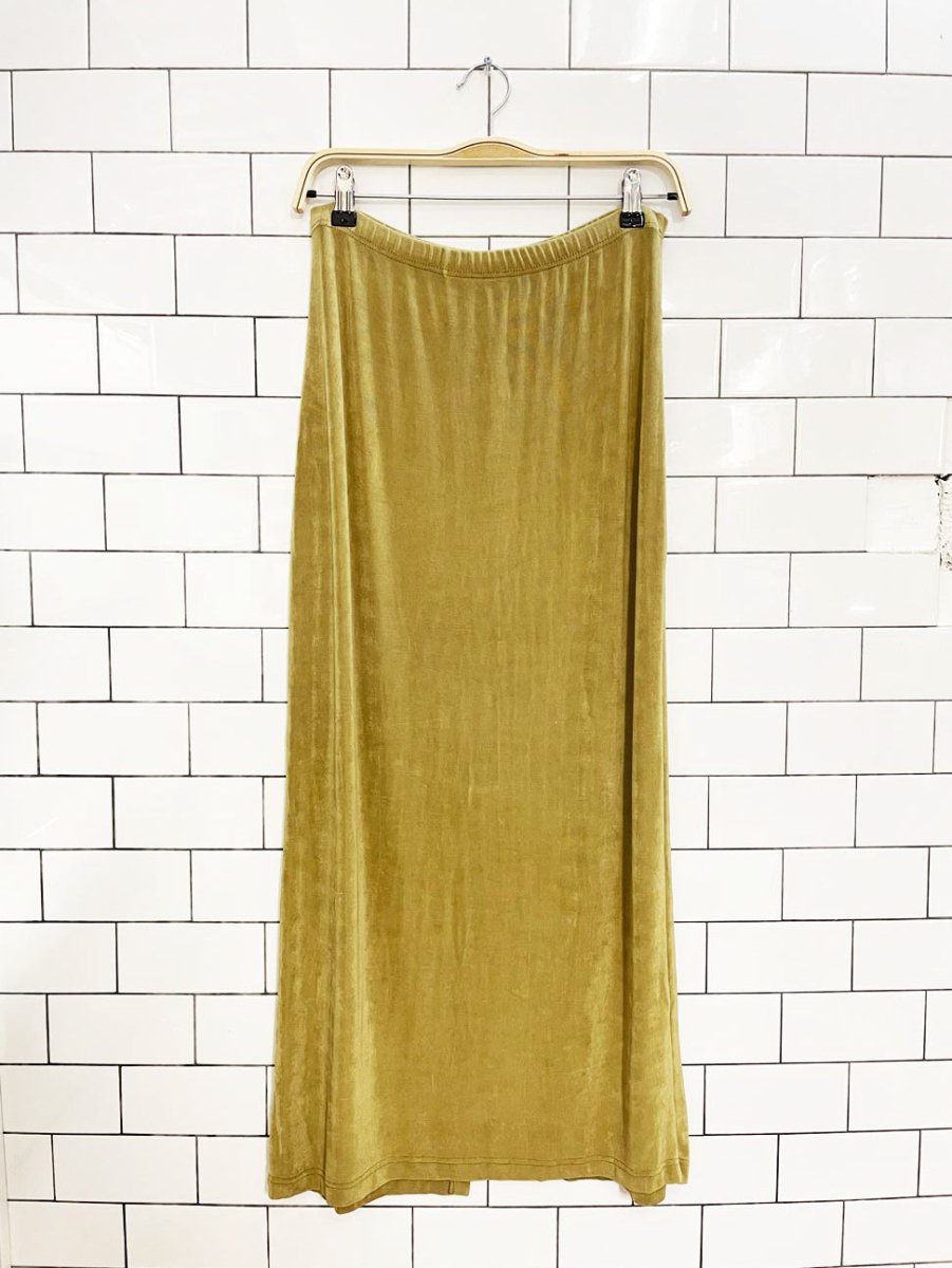 vintage 00s minimal slinky midi skirt - good market thrift store