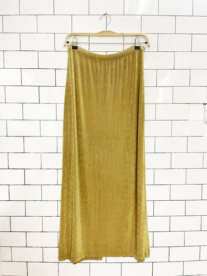 vintage 00s minimal slinky midi skirt - good market thrift store
