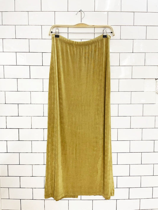 vintage 00s minimal slinky midi skirt - good market thrift store
