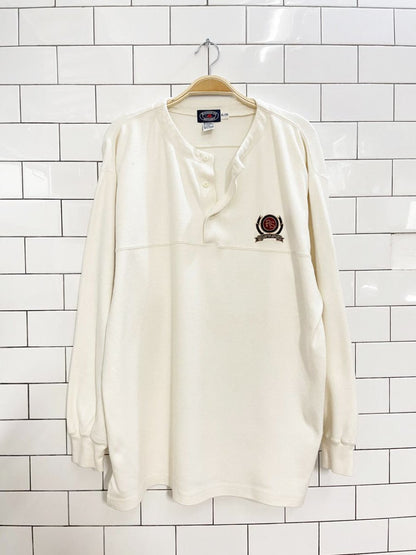 vintage 90s regatta sport 1/4 button sailing sweatshirt - good market thrift store