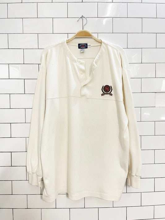 vintage 90s regatta sport 1/4 button sailing sweatshirt - good market thrift store