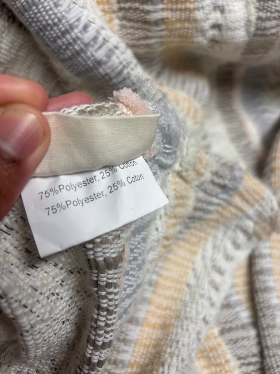 alex and zoe boho woven fringe edge throw blanket - good market thrift store