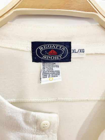 vintage 90s regatta sport 1/4 button sailing sweatshirt - good market thrift store