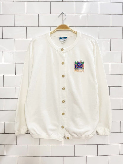vintage 90s hilton head beach nights cardigan sweatshirt | made in USA | boundary line - good market thrift store