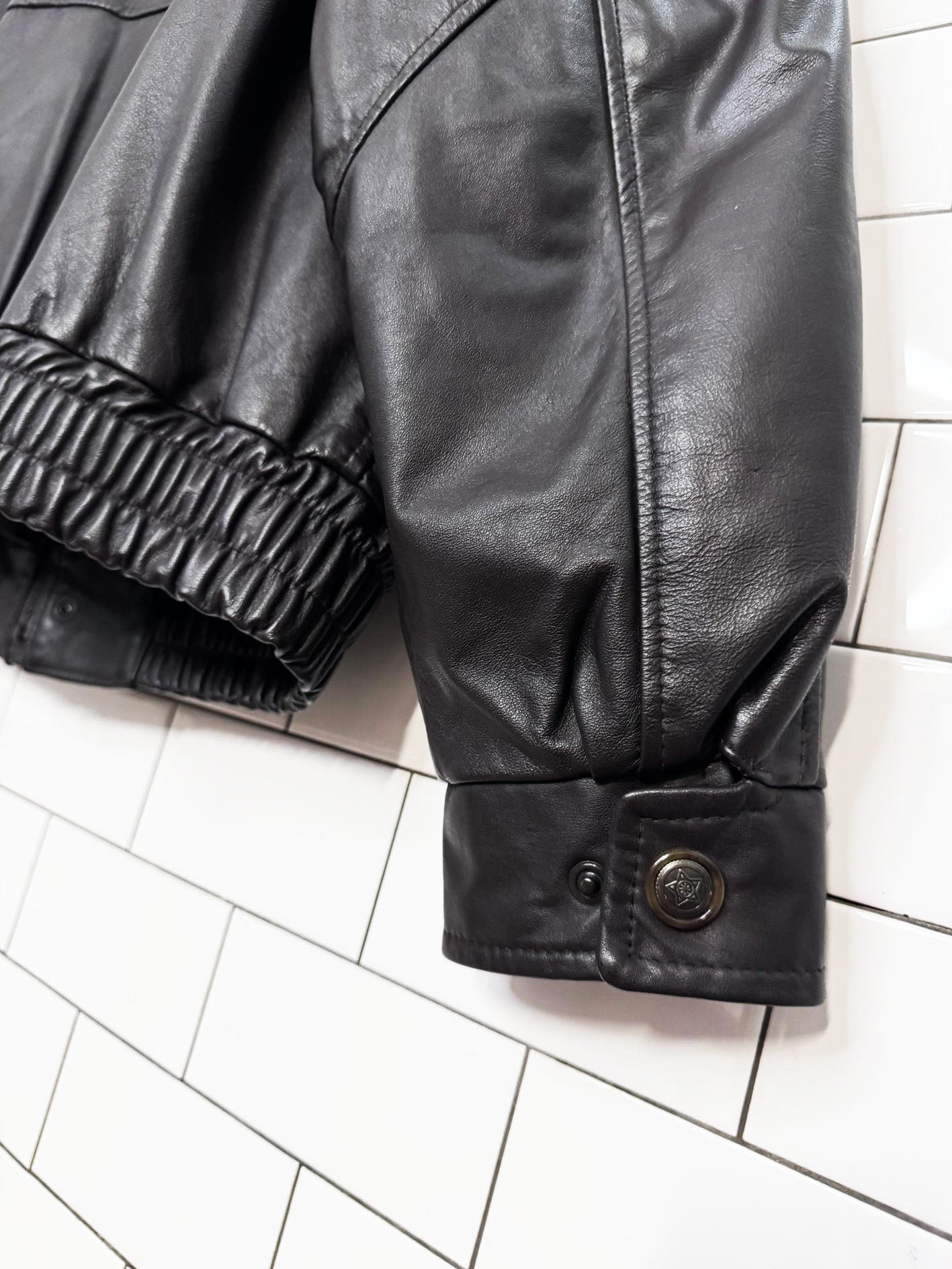 vintage boulevard club leather bomber jacket