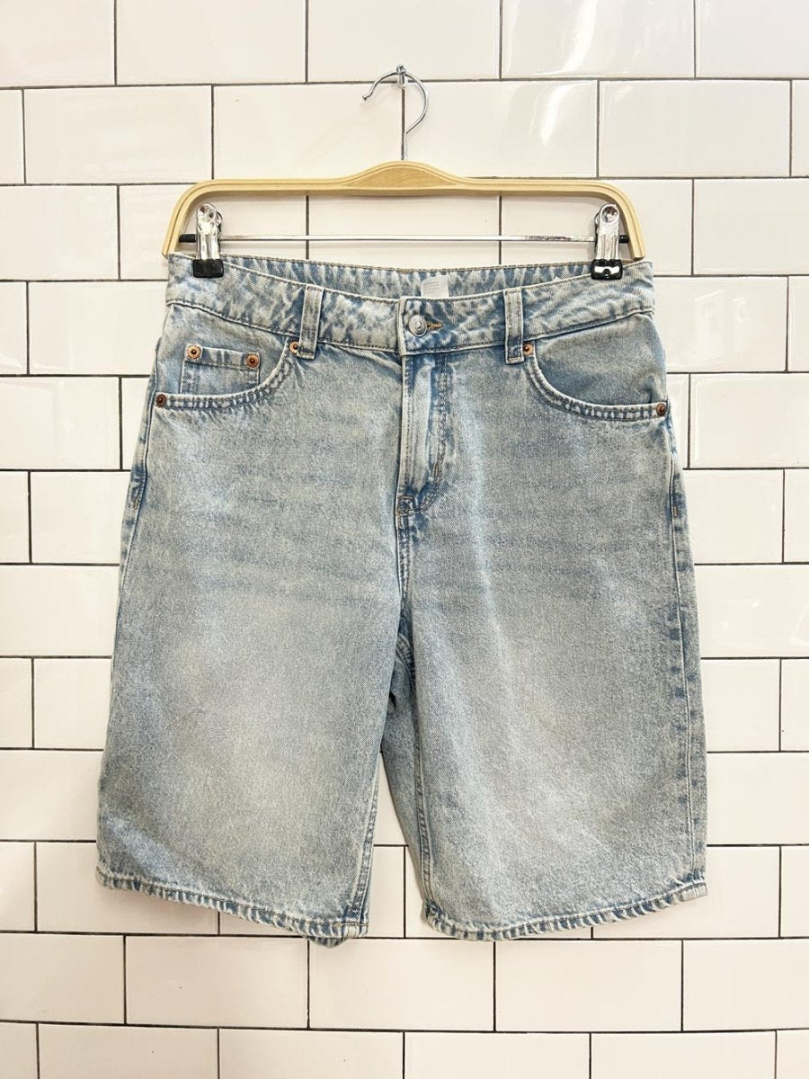 h&m baggy long denim shorts - good market thrift store