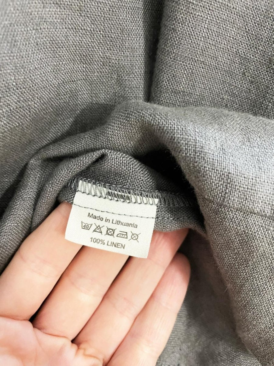 old linen mill 100% linen relaxed hoodie - good market thrift store