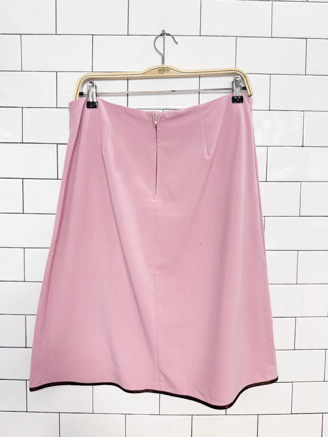 y2k heart soul flower ribbon applique knee-length skirt