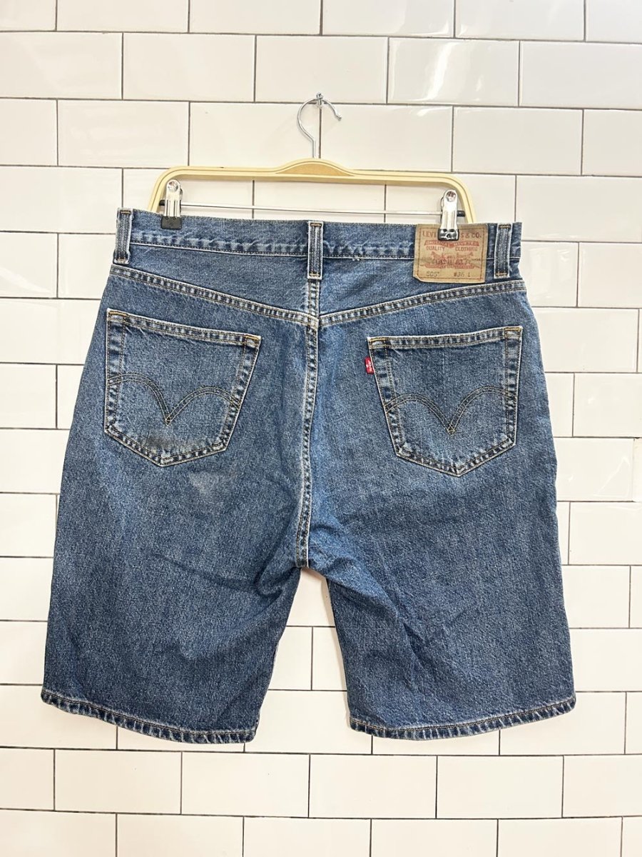 levis 505 long denim shorts - good market thrift store
