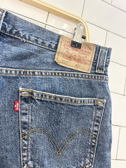 levis 505 long denim shorts - good market thrift store