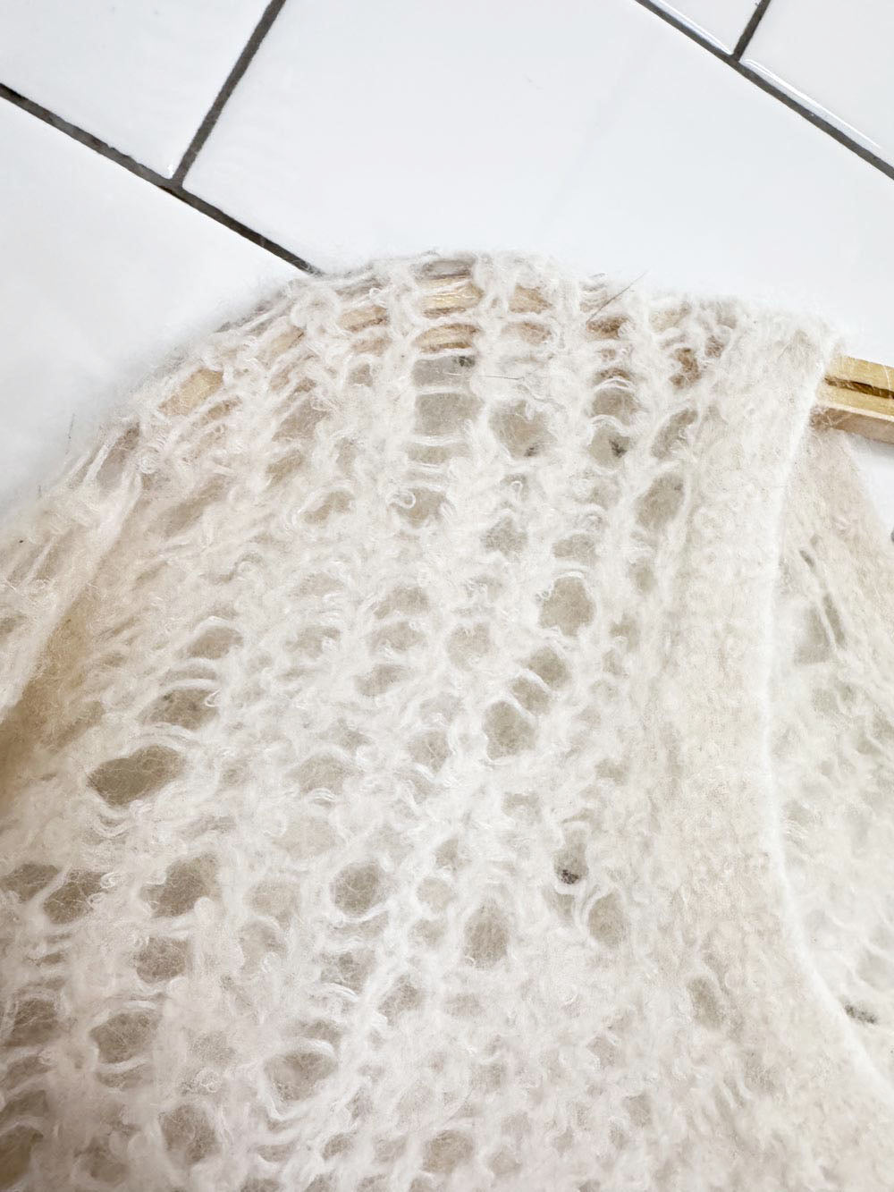 free people alpaca-wool open knit cropped sweater