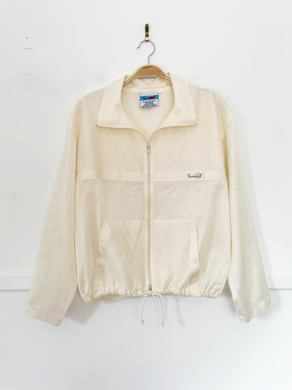 vintage 90s sunveil sunwear mesh summer beach jacket