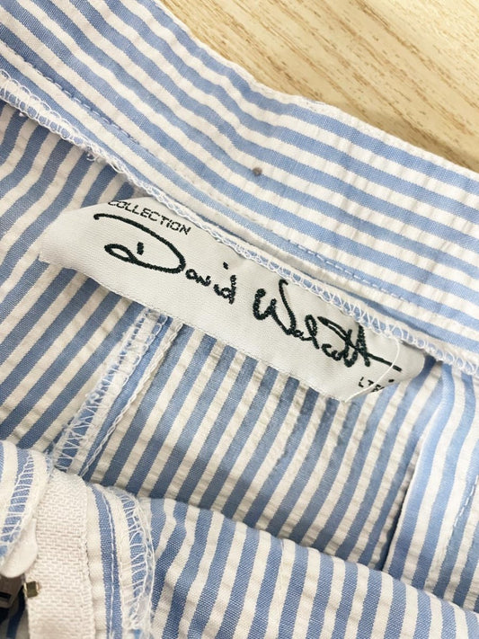 vintage david walcott seersucker pleated long short - good market thrift store
