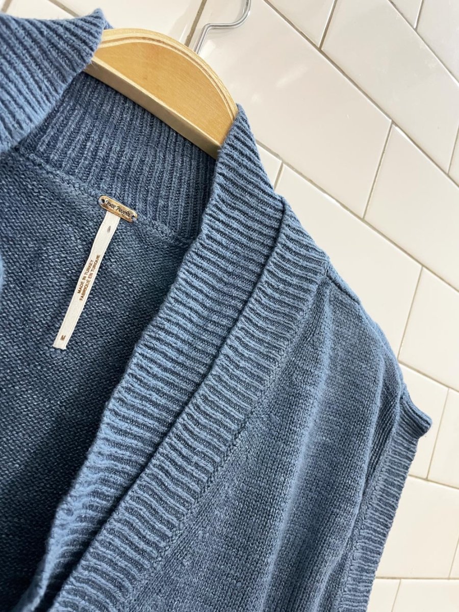 free people slub knit beach vest - good market thrift store