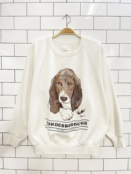 vintage 90s basset hound graphic sweatshirt | penmans - good market thrift store