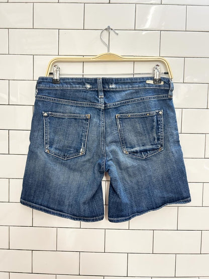 pilcro and the letterpress long denim shorts - good market thrift store