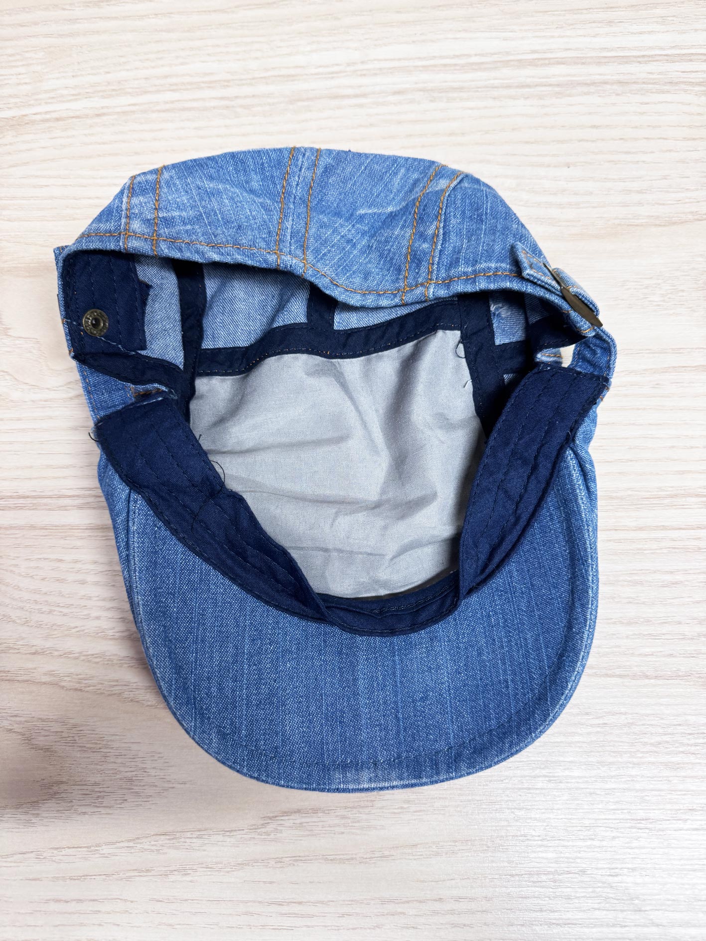 y2k denim patchwork flat cap