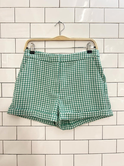 only houndstooth trouser shorts - good market thrift store