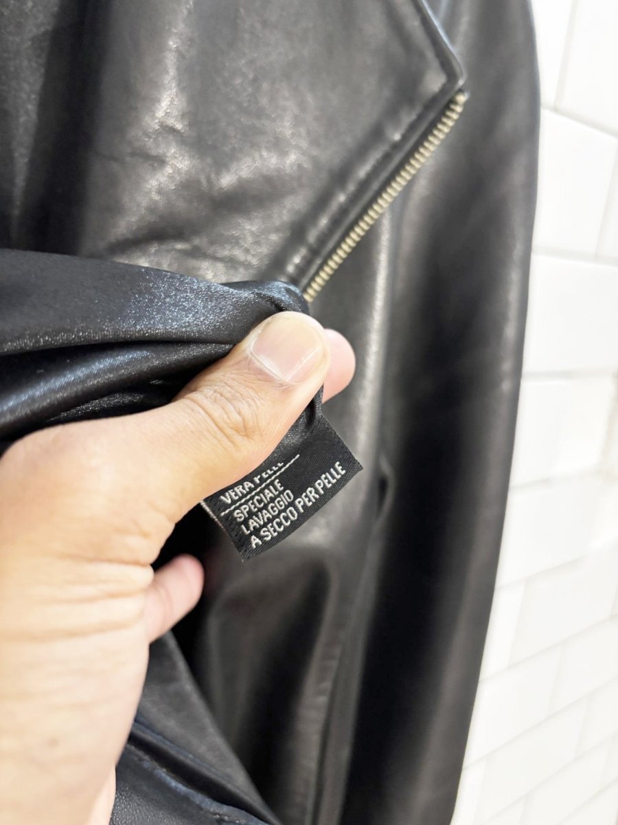 vintage 90s g&g leather club belted butter leather jacket - good market thrift store