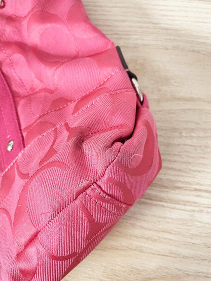 y2k coach hampton monogram tote | pink - good market thrift store