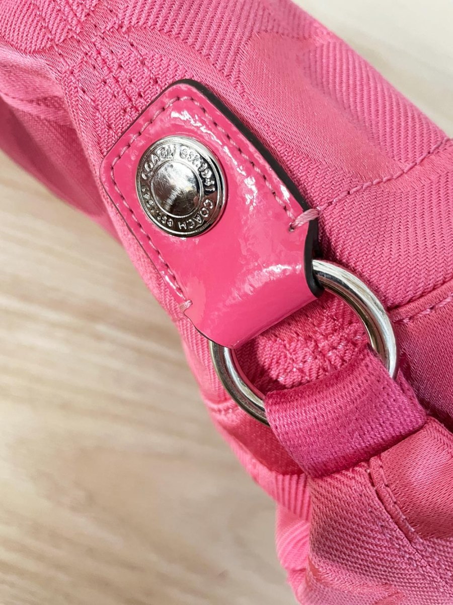 y2k coach hampton monogram tote | pink - good market thrift store