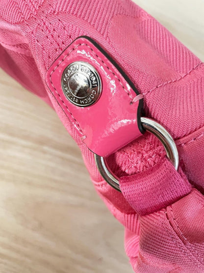 y2k coach hampton monogram tote | pink - good market thrift store