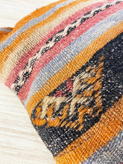 vintage kilim wool throw pillow - good market thrift store