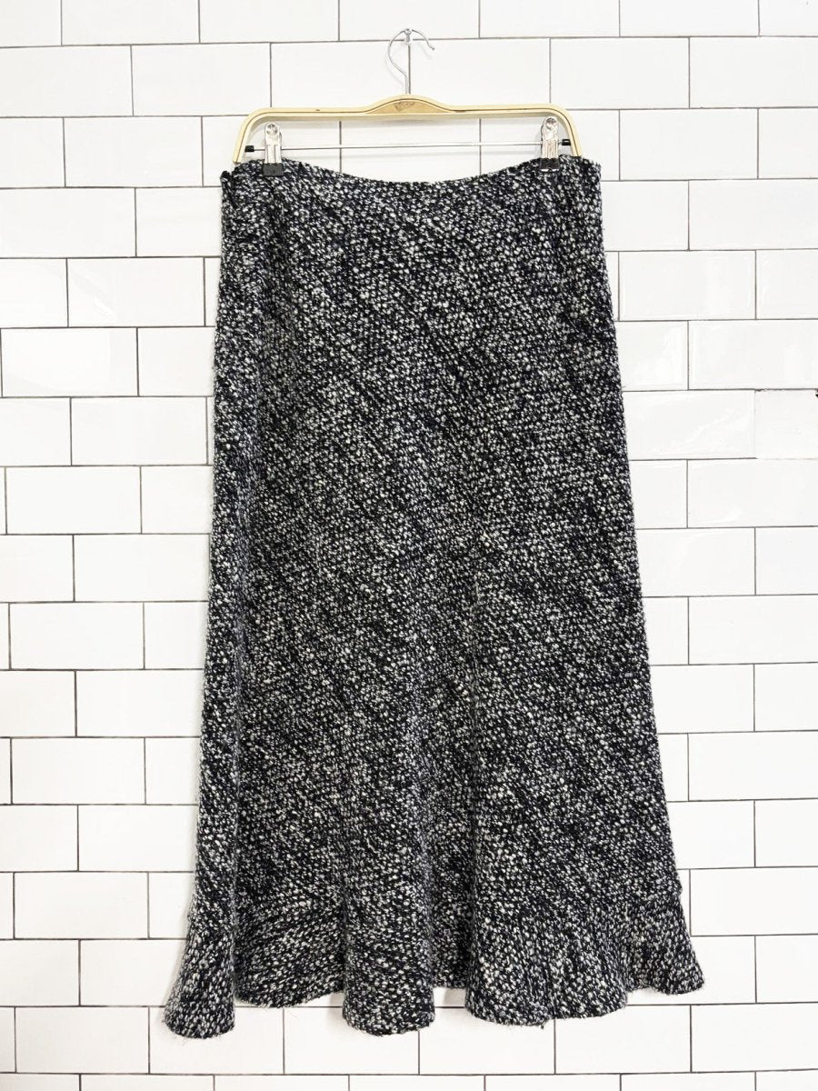 vintage hobbs wool - blend tweed maxi skirt - good market thrift store