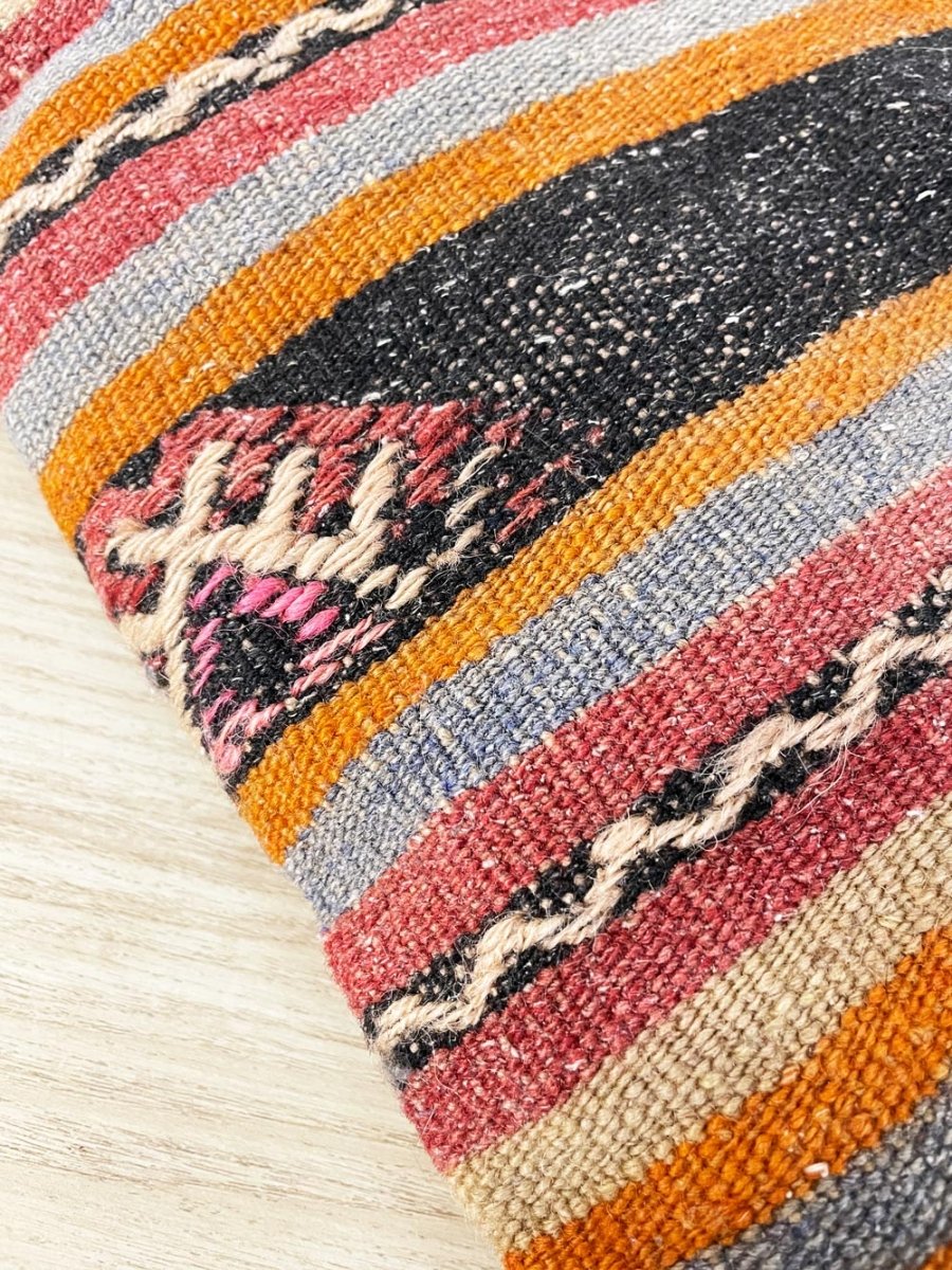 vintage kilim wool throw pillow - good market thrift store