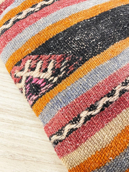 vintage kilim wool throw pillow - good market thrift store