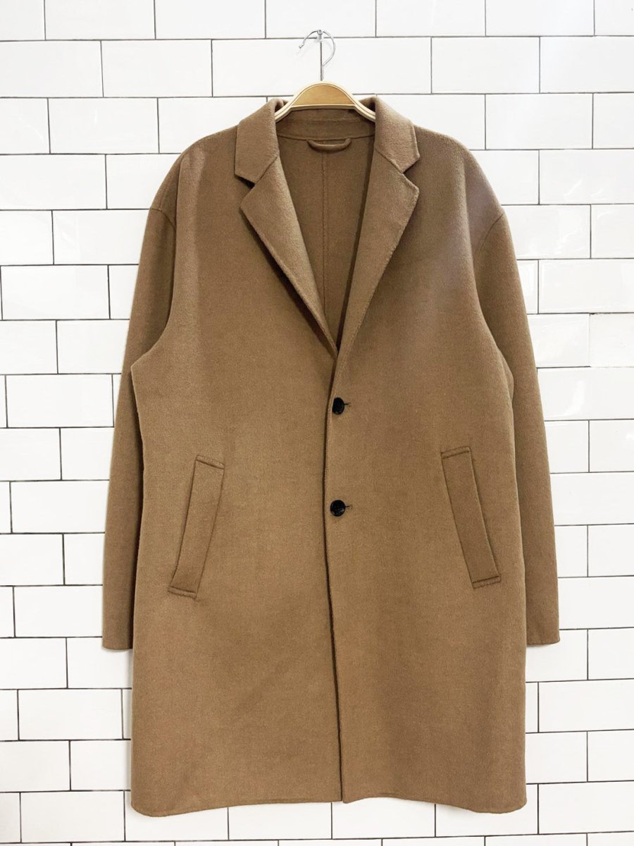 zara camel single breasted car coat - good market thrift store