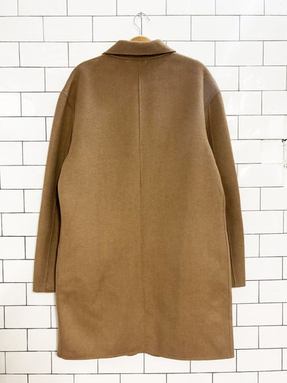 zara camel single breasted car coat - good market thrift store