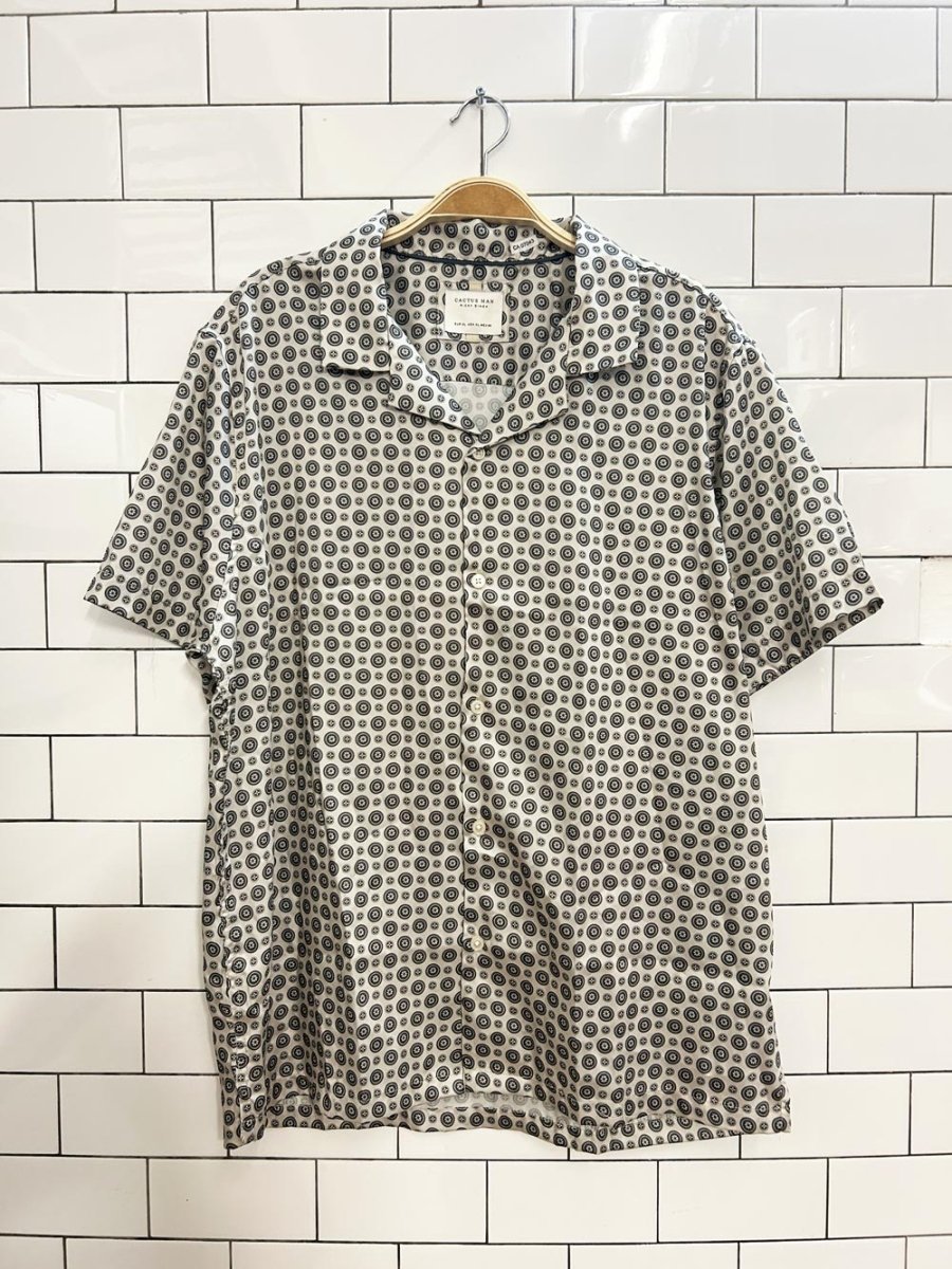 cactus man satin shirt - good market thrift store